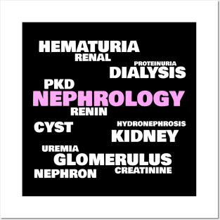 Nephrologists' favorite words, pink Posters and Art
